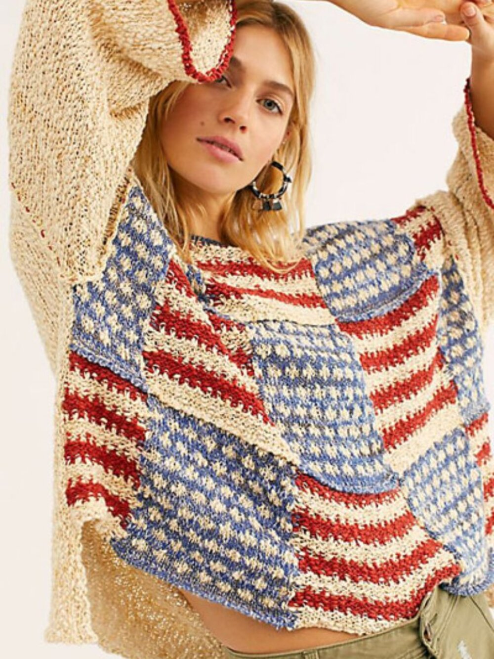 Free People Liberty Pullover Sweater OVERSIZED S Small
